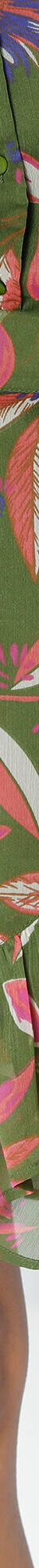 Jupe volantée effet portefeuille, voile imprimé (kaki / corail) Jupe volantée effet portefeuille, voile imprimé (kaki / corail)